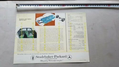 Mercedes-Benz 190 1958 depliant originale USA brochure
