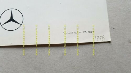 Mercedes-Benz 190 1958 depliant originale USA brochure