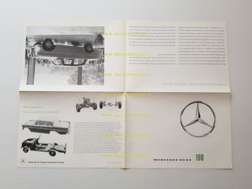 Mercedes Benz 190 1962-1963 depliant pubblicitario originale