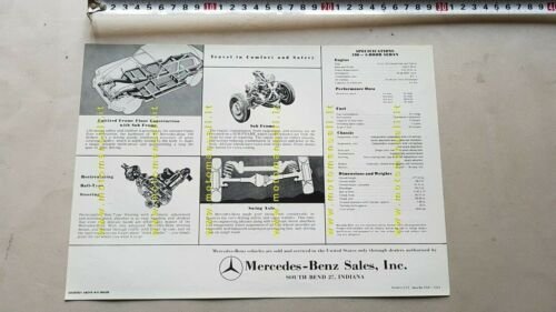 Mercedes-Benz 190 4 Door Sedan anni 50 depliant USA originale …