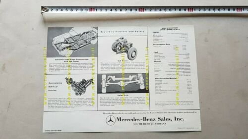 Mercedes-Benz 190 D 4 Door Sedan 1960 depliant USA originale …