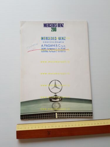 Mercedes Benz 200 1967-1968 depliant pubblicitario originale