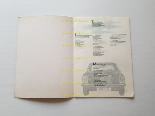 Mercedes Benz 200 1967-1968 depliant pubblicitario originale