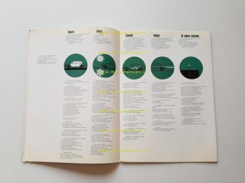 Mercedes Benz 200 1967-1968 depliant pubblicitario originale