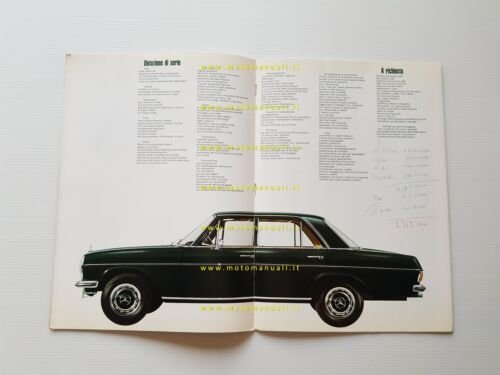 Mercedes Benz 200 1967-1968 depliant pubblicitario originale