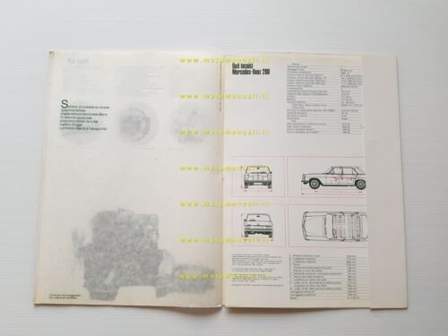 Mercedes Benz 200 1967-1968 depliant pubblicitario originale