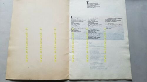 Mercedes-Benz 220 anni 60 depliant originale italiano brochure