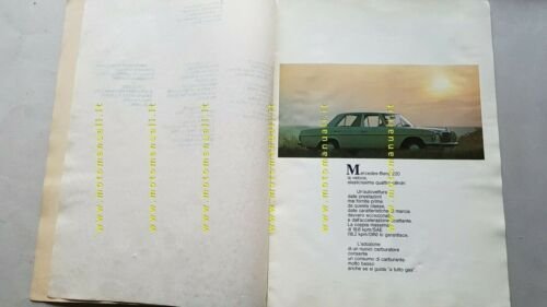 Mercedes-Benz 220 anni 60 depliant originale italiano brochure