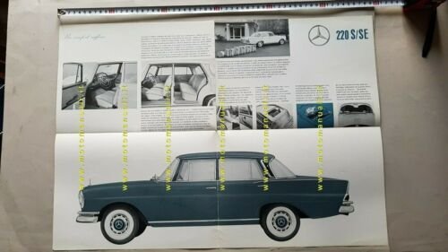 Mercedes-Benz 220 S-SE 1964 depliant originale francese brochure