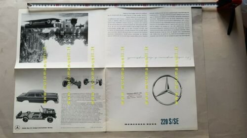 Mercedes-Benz 220 S-SE 1964 depliant originale francese brochure