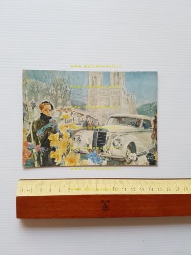 Mercedes Benz 300 S 1954 cartolina pubblicitaria originale Mercedes Benz