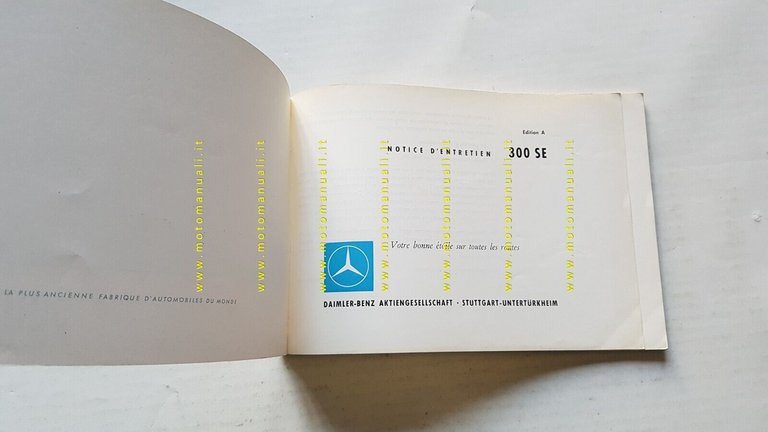 Mercedes Benz 300 SE 1962 manuale uso libretto originale testo …