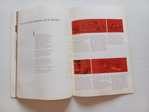 Mercedes Benz 350 SE 1972 depliant francese originale