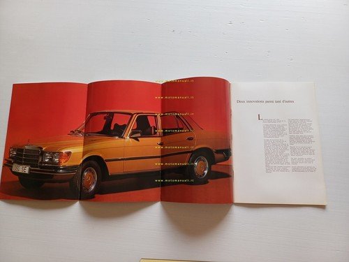 Mercedes Benz 350 SE 1972 depliant francese originale