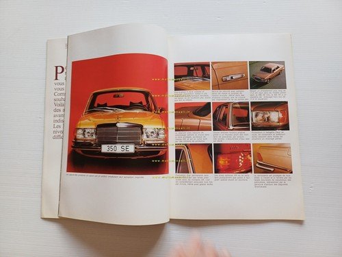 Mercedes Benz 350 SE 1972 depliant francese originale