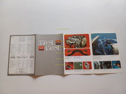 Mercedes Benz 350 SL - 450 SL 1973 depliant italiano …
