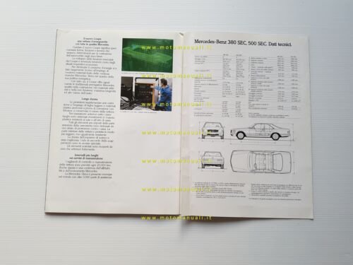 Mercedes Benz 380 SEC - 500 SEC 1983 depliant pubblicitario …