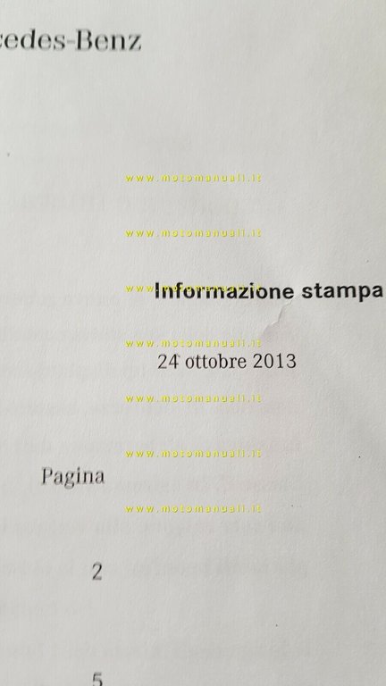 Mercedes Benz Classe C 2013 CARTELLA STAMPA presentazione originale NO …