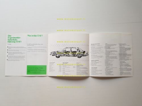 Mercedes Benz ESF 22 prototipo 1973 depliant originale tedesco
