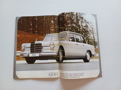 Mercedes Benz modelli 200-220-250-280-350-600 1972 depliant italiano originale