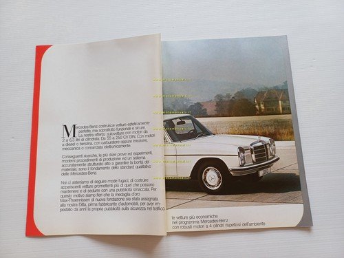 Mercedes Benz modelli 200-220-250-280-350-600 1972 depliant italiano originale
