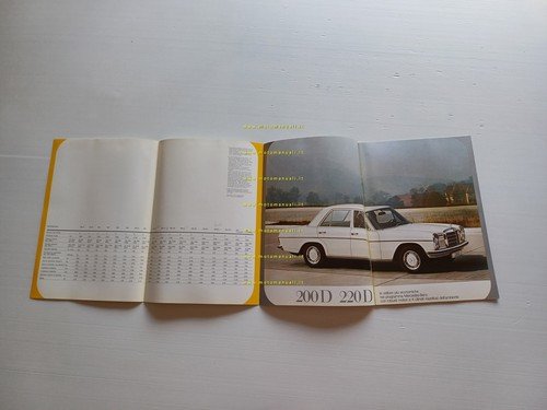 Mercedes Benz modelli 200-220-250-280-350-600 1972 depliant italiano originale