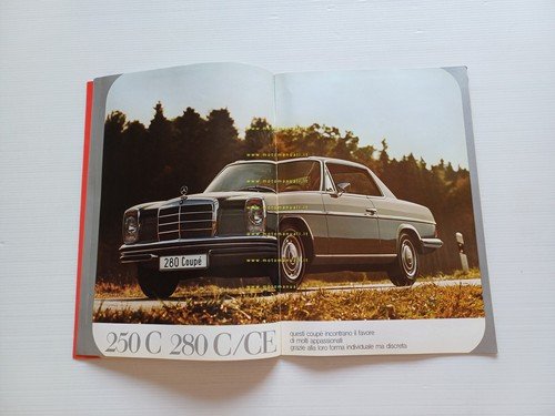 Mercedes Benz modelli 200-220-250-280-350-600 1972 depliant italiano originale