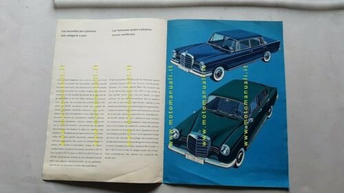 Mercedes-Benz produzione 300-220-190 1959 depliant originale brochure