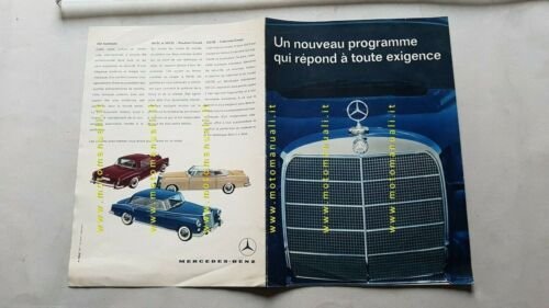 Mercedes-Benz produzione 300-220-190 1959 depliant originale brochure