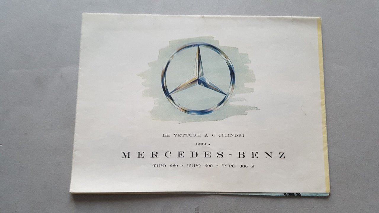 Mercedes Benz produzione 6C 230-300 1953 depliant auto italiano brochure