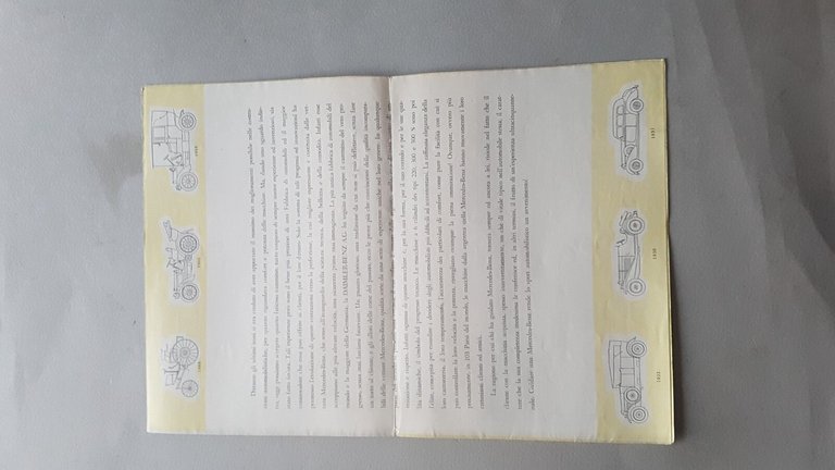 Mercedes Benz produzione 6C 230-300 1953 depliant auto italiano brochure