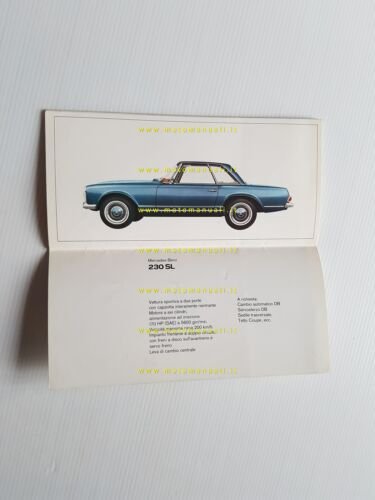 Mercedes Benz produzione modelli 1965 depliant italiano originale
