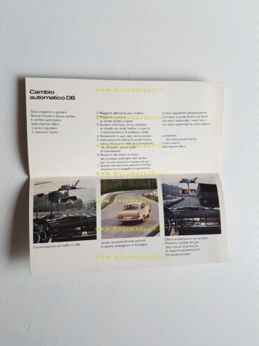 Mercedes Benz produzione modelli 1965 depliant italiano originale