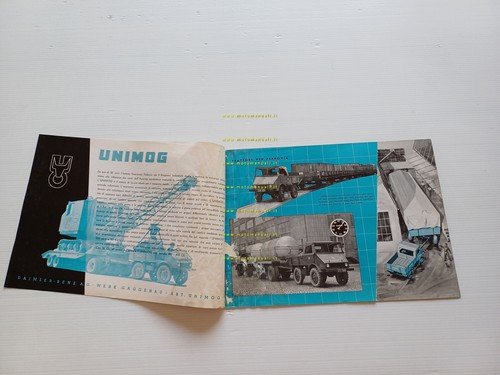 Mercedes Benz Unimog 1953 depliant italiano originale
