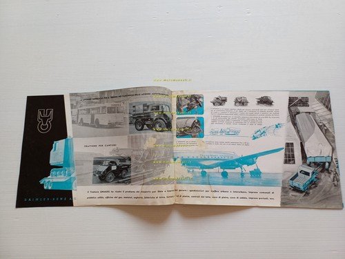 Mercedes Benz Unimog 1953 depliant italiano originale
