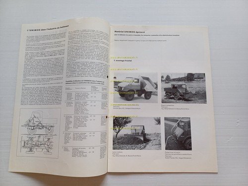 Mercedes Benz Unimog 1959 depliant francese originale