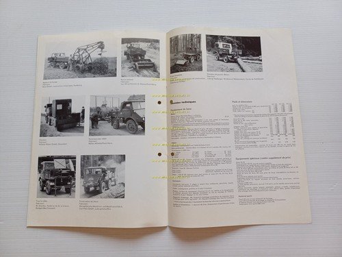 Mercedes Benz Unimog 1959 depliant francese originale