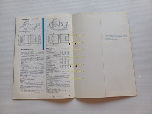 Mercedes Benz Unimog 1960 depliant francese originale