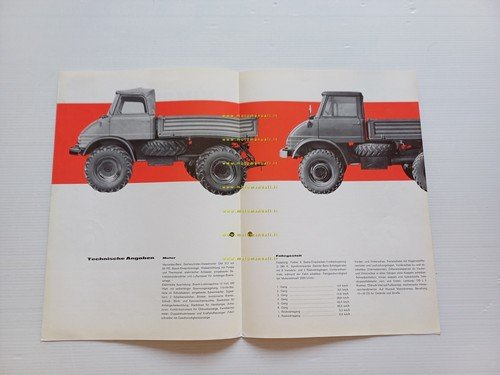 Mercedes Benz Unimog 406 1962 depliant tedesco originale