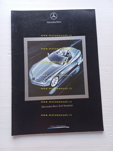 Mercedes Benz USA SLR Roadster 1999 presentazione cartella stampa depliant