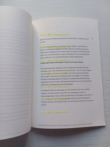 Mercedes Benz USA SLR Roadster 1999 presentazione cartella stampa depliant