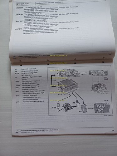 Mercedes manuale officina iniez-accensione ME1.0-2.1 motore 104-111-119-120 1996