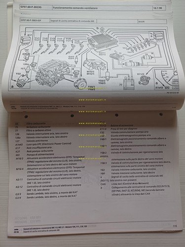 Mercedes manuale officina iniez-accensione ME1.0-2.1 motore 104-111-119-120 1996