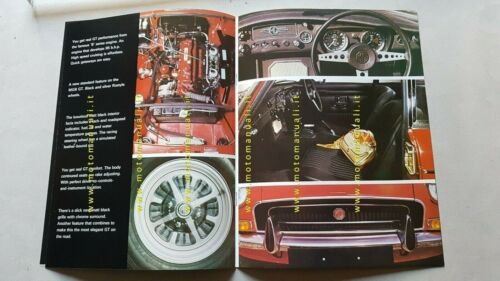 MG-B GT anni 70 depliant inglese originale brochure