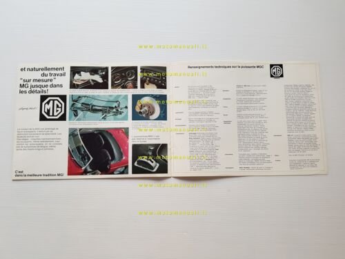 MG C 1968 depliant originale francese