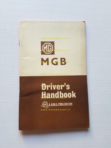 MG MG-B 1963 manuale uso manutenzione libretto originale INGLESE