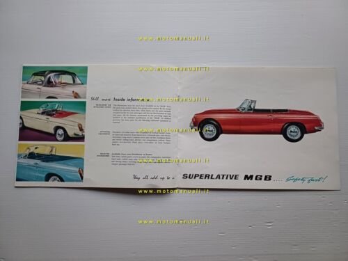 MG MGB 12.1963 depliant inglese originale