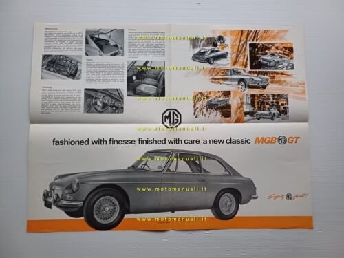 MG MGB GT 1965 depliant inglese originale