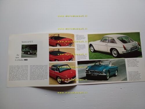 MG MGC 1967 depliant inglese originale