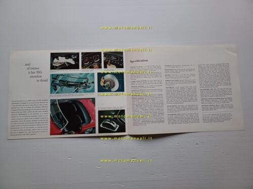 MG MGC 1967 depliant inglese originale